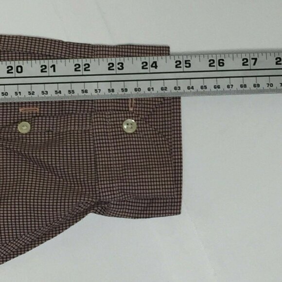 Daniel Cremieux Mens Button Up Long Sleeved Striped Shirt Orange Blue Size XL - Picture 12 of 13